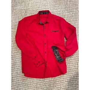 New Men’s COOFANDY Button Down Long Sleeve shirt Sz L